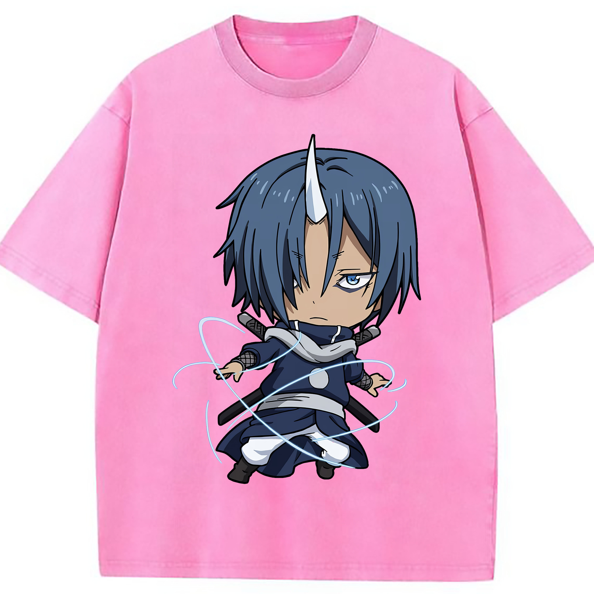 （画像用） 転スラ Regarding Reincarnated to Slime 綿100% ヴィンテージ風 半袖Tシャツ（フロントプリント）
